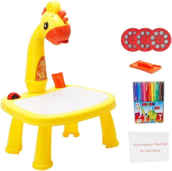 Projection Painting Multifunctional Drawing Board Game Yellow - Image 2