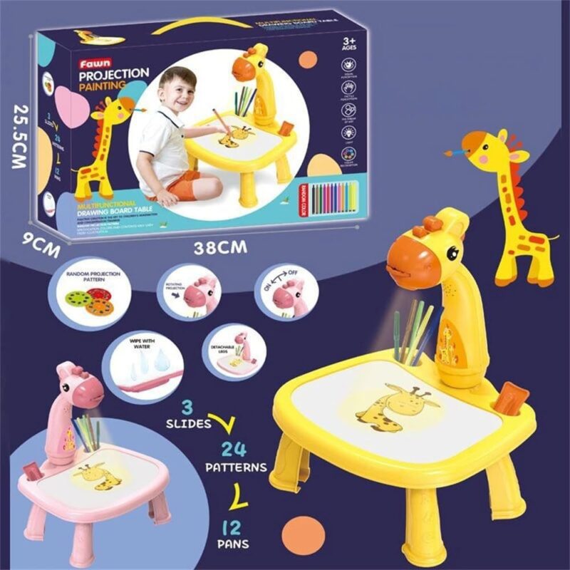Projection Painting Multifunctional Drawing Board Game Yellow